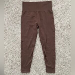 H&M Brown High-Waisted Leggings